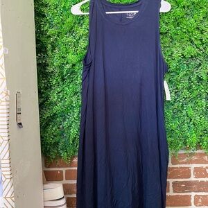 Universal Thread Blue Sleeveless Crew Neck Sundress